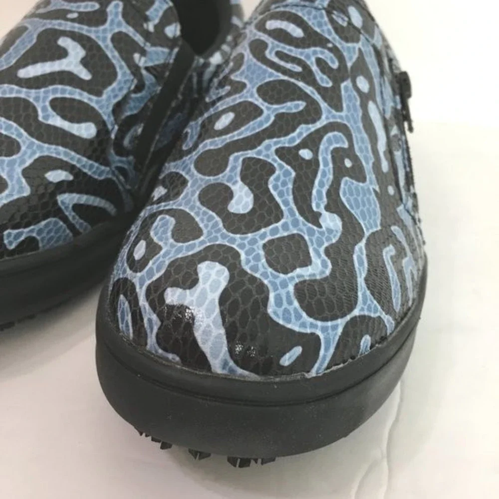 Spring Step Professional Size 9 Ispie Winwood Black Blue‎ Snake Print Shoes